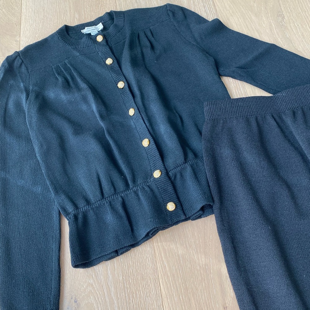 St. John Black Button-Up Tunic
